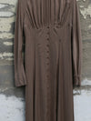 Mutedance 25 Autumn and Winter Round Neck Long Sleeve Waist Dress Flower Dye MD-MD25FW99-sand (MD25FW98)